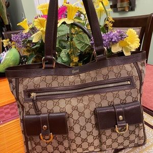 Gucci Abbey GG monogram D ring tote